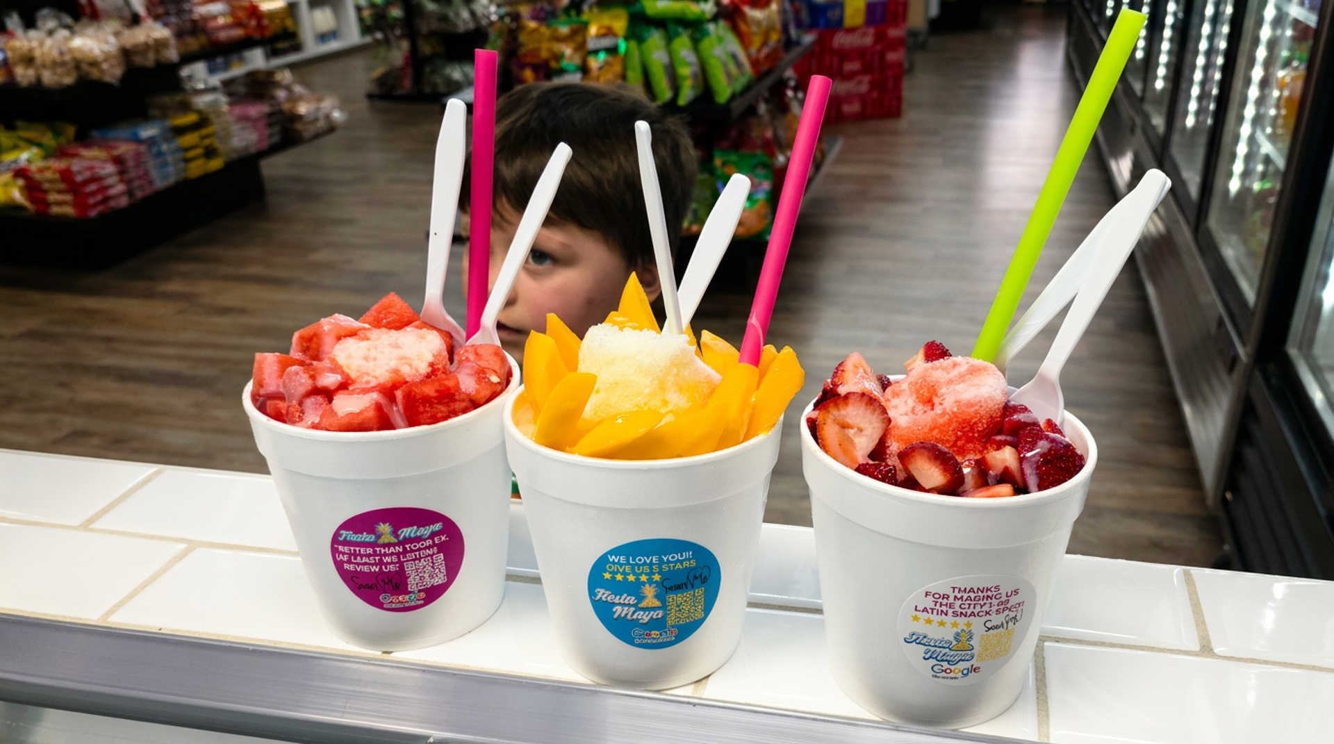 Fresh snacks at the counter